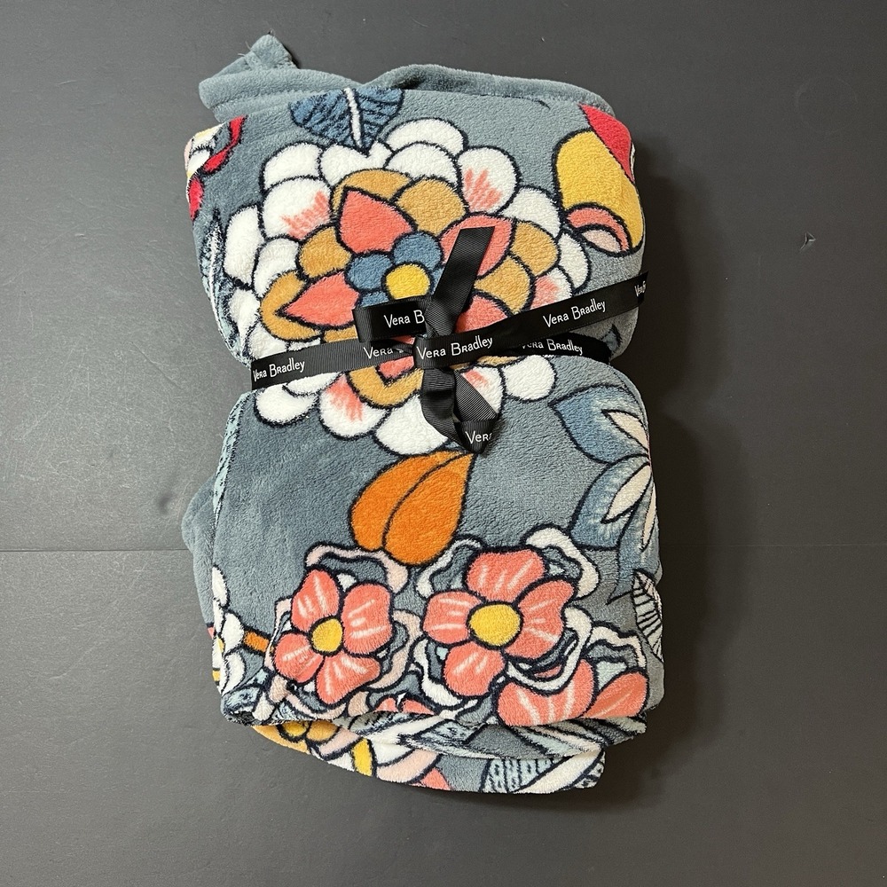Brand New Vera Bradley Throw Blanket 80x50 Tropical Evening